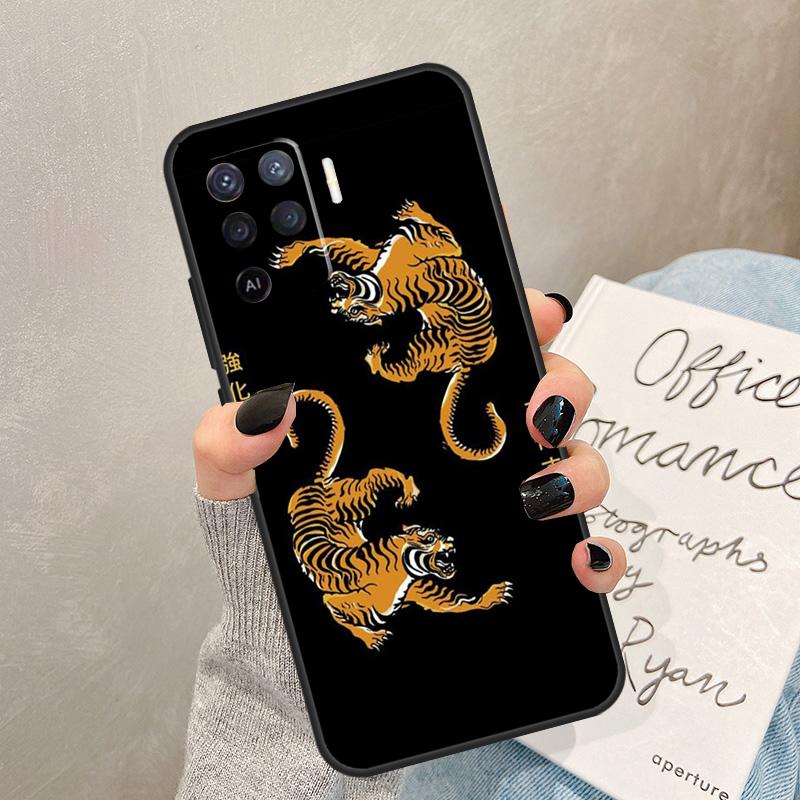 

Japanese ukiyo-e Art Panther Tiger Case For Oppo A54 A74 A94 A17 A57 A77 A76 A16 A96 A18 A60 A80 A40 A38 A58 A78 A98 A15 A5 Pro OPPO A78 5G