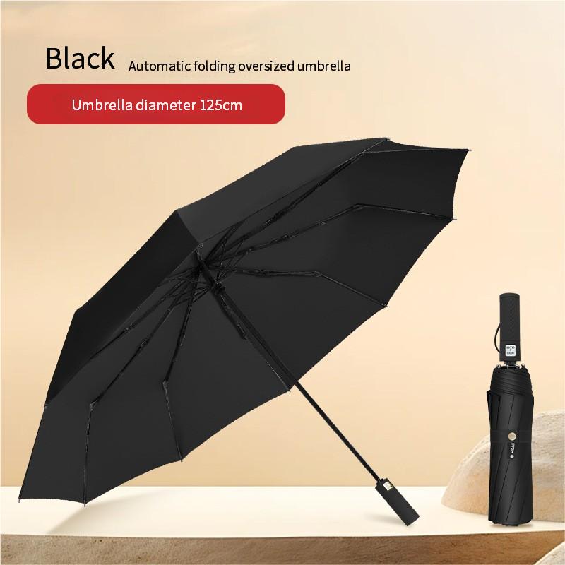 125Cm Three-Fold Extra Large Double-Layer Umbrella Surface Vinyl Sunscreen Folding Men'S Umbrella Manufacturer