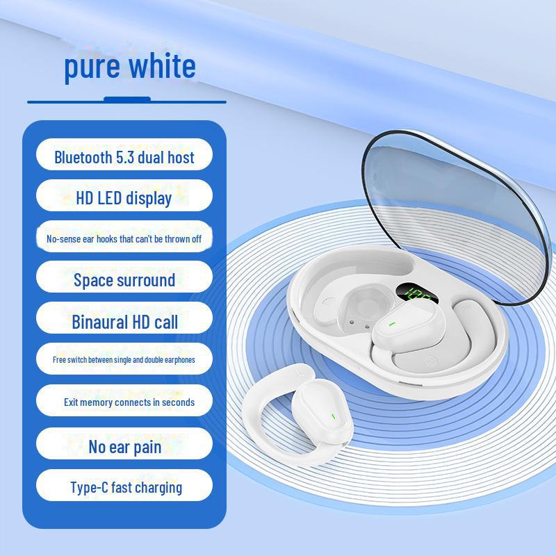  Wireless Bluetooth Sports Headset with Ultra-Long Battery Life and Comfortable Ear-Hanging Design