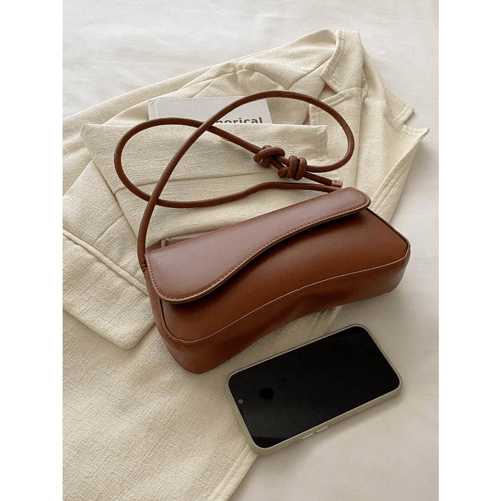 Fashionable Solid Color Asymmetrical Flap Adjustable Shoulder Bag, Suitable For Shopping, Wallets, Shopping, Young Women, College Students