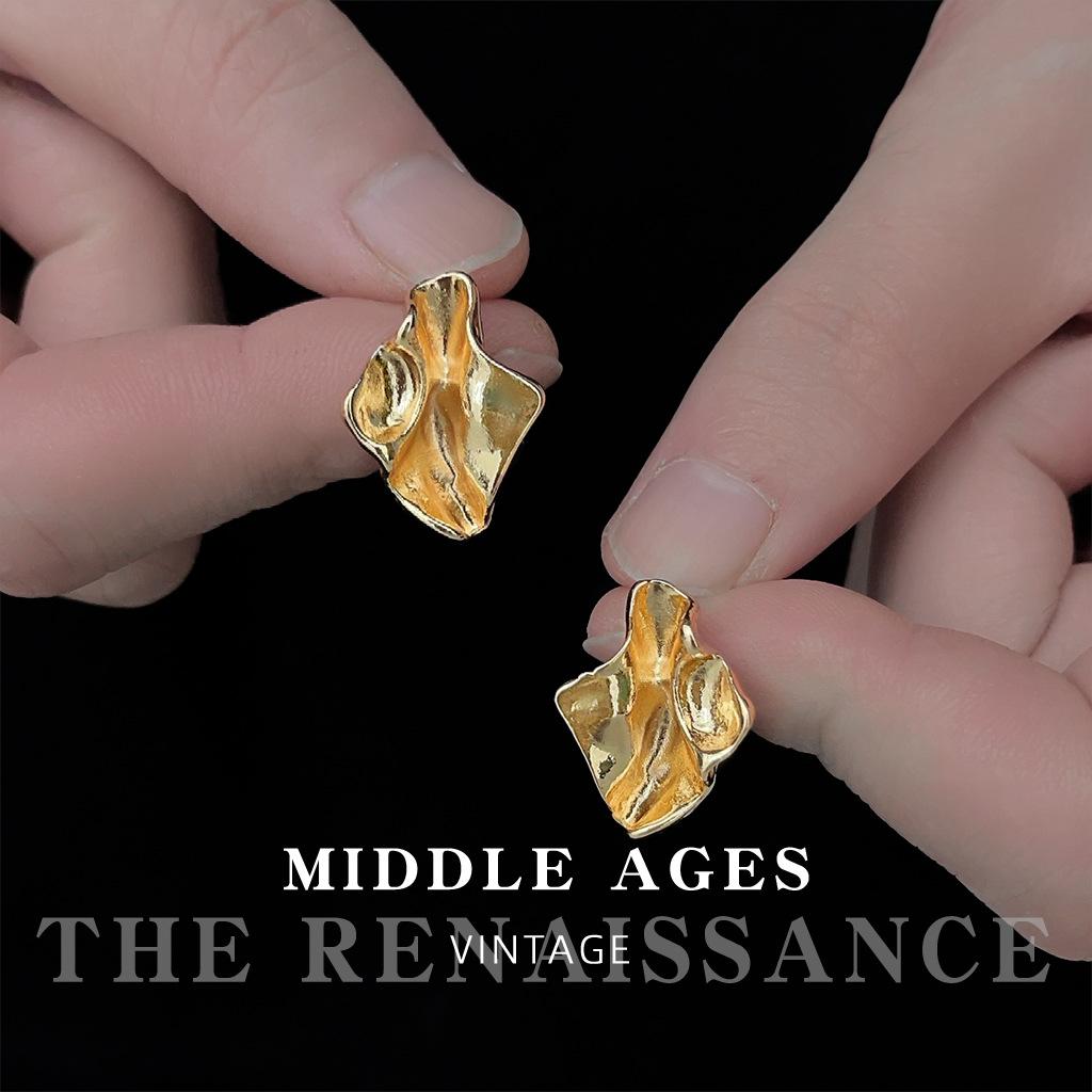 Средневековые серьги-пусеты геометрической формы специальной формы в западном стиле, серьги в стиле французского ретро, серьги