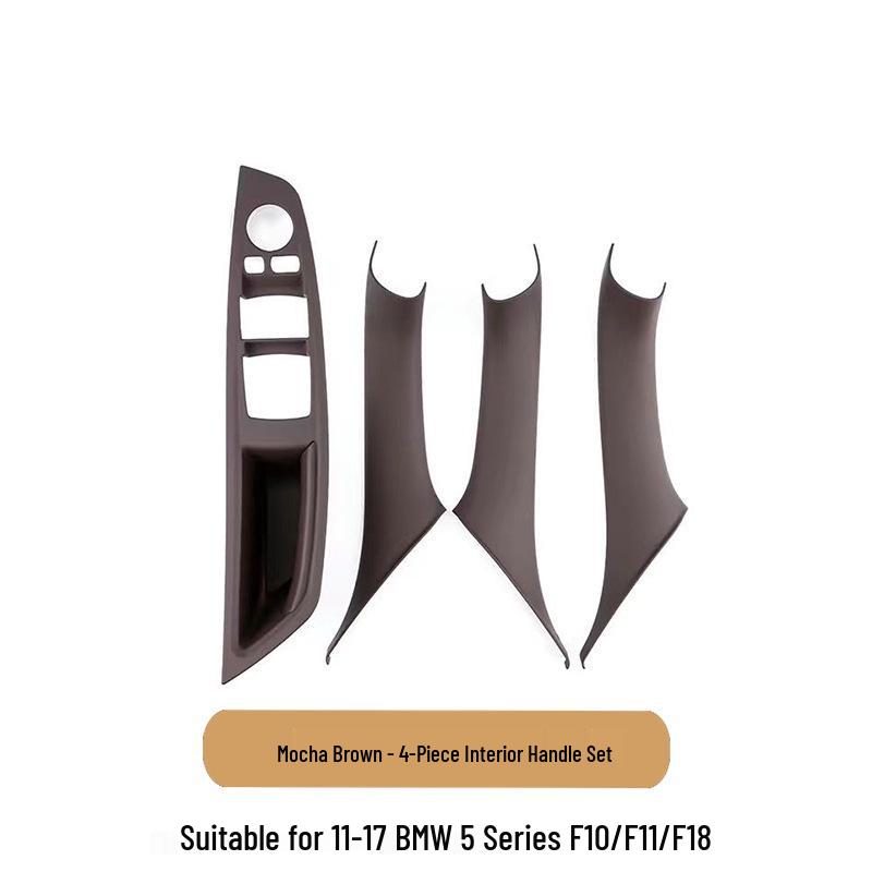 BMW 5 Series Interior Door Pull Handle Protective Cover Trim Sticker for 520/525/528/530 Models.