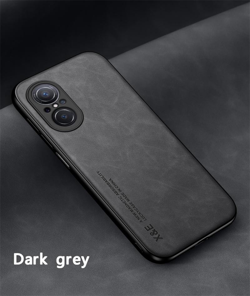 For Huawei Nova 9 9SE Case Leather Texture Car Magnetic Holder Case For Hauwei Hauwey Huawie Nova9 Nova9SE Back Cover