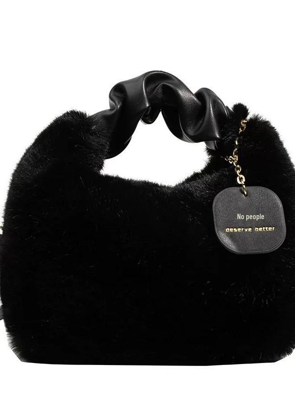 2026 New Winter Plush Furry Handbag: Cute, Handheld, Underarm Small Bag