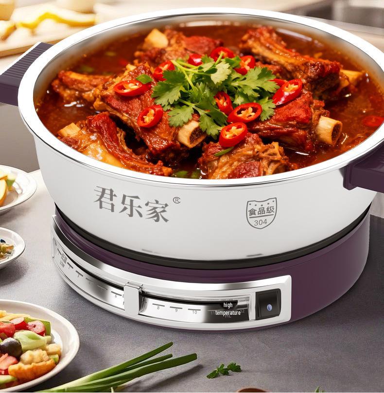 304 Stainless Steel Non-Stick Electric Griddle & Multi-Functional Frying Pan