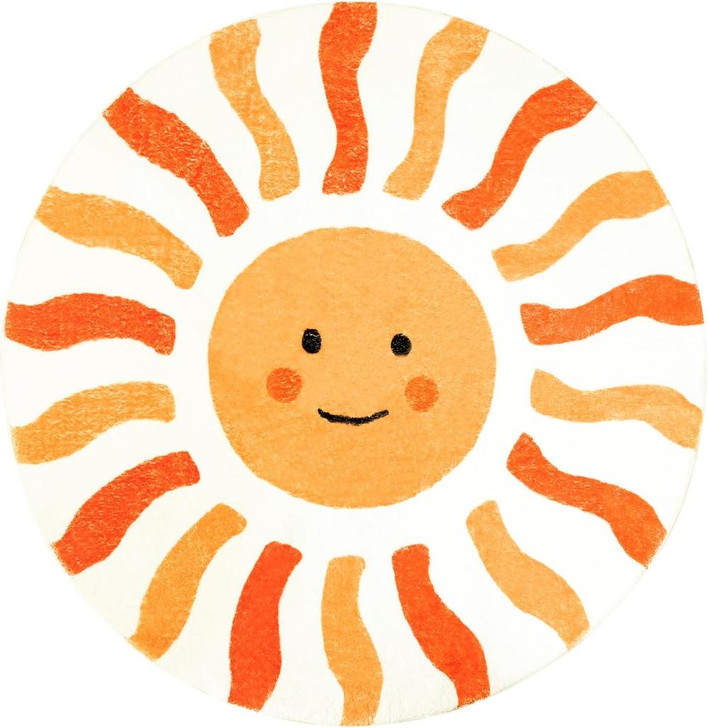 Living Room Carpet Bohemian Sun Playmat Round Bedroom Bedside Soft Mat Study Cloakroom Leisure Area Rugs Alfombra