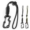 2Colors Outdoor Hook Carabiner with Paracord Keychain Quick Hanging Buckle  for Camping Hiking