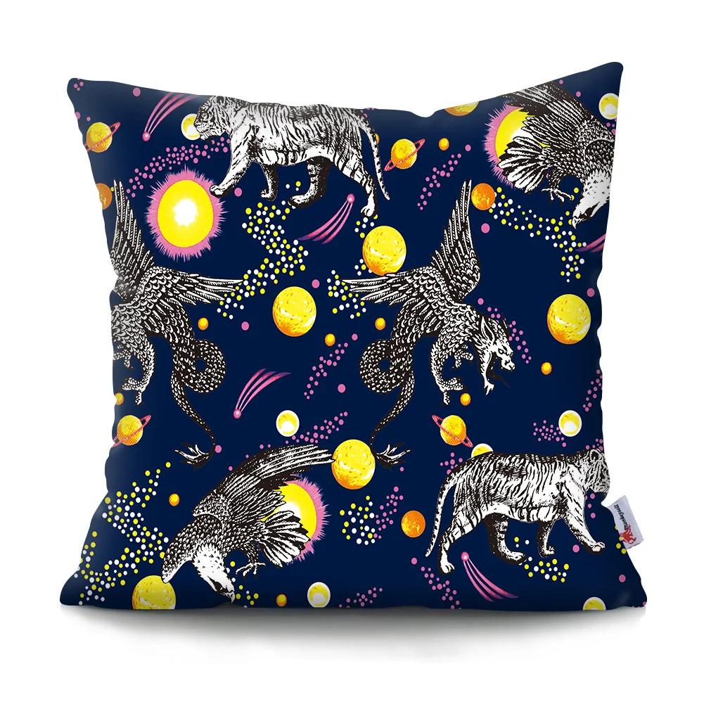 Kissenbezug Schlicht Retro Tigerkopf Kissen Auto Sofa Heimdekoration Kissenbezug Ornament