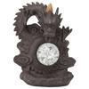 Dragon Backflow Incense Burner Ornament Red Porcelain Creative LED Light Home Decoration