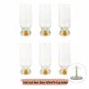 Shangqi Goldfolie Kristall Biergläser Set mit Halter