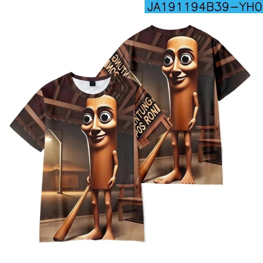 2026 Nowa Moda Tung Tung Tung Sahur Włoski Brainrot Kreskówka Nadruk T-shirt Zabawny Dziecięcy T-shirt Codzienny Casual Unisex Góry