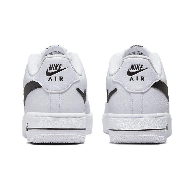 Nike Air Force 1 Low Swoosh Calado Blanco Negro GS DR7889-100