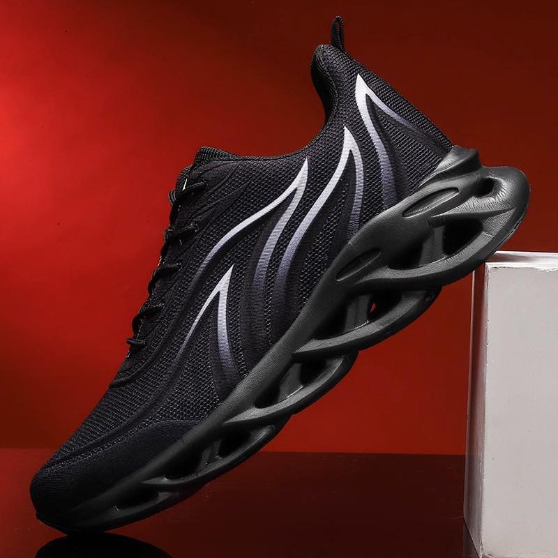 

Мужские красные дышащие кроссовки 2023 года – модные осенние молодежные кроссовки 41 чёрный