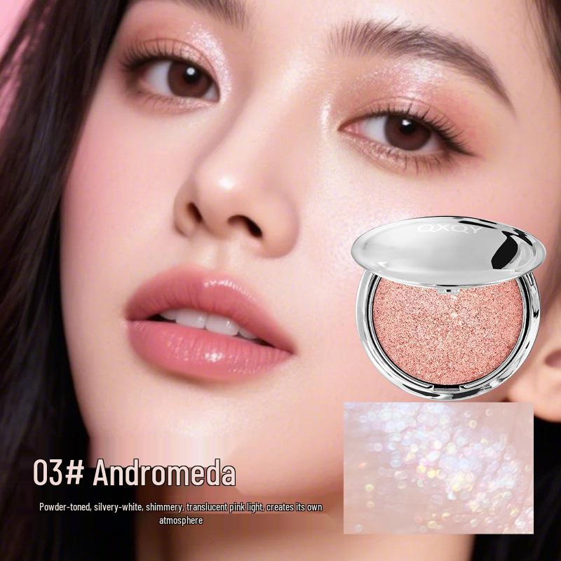 QXQY Pearlescent Shimmer Highlight Powder - Single Color Sparkle for Face Brightening
