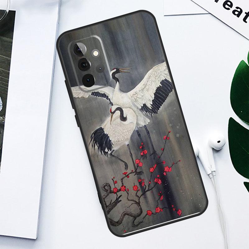 Red-crowned Crane Bird For Samsung Galaxy A06 A05 A16 A54 A34 A14 A55 A35 A15 A53 A33 A13 A22 A32 A52 Phone Case