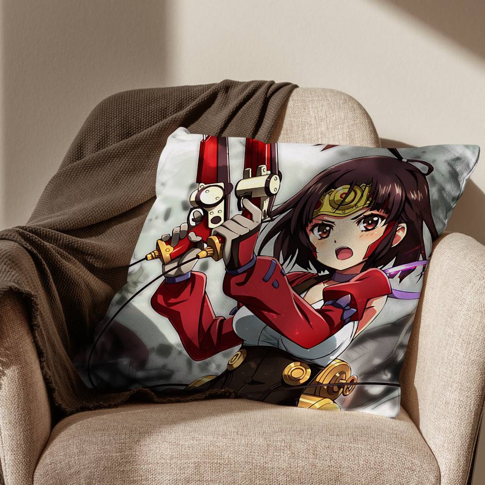 cool Ikoma Mumei Kabaneri Cushion Cover Suitable For Sofa Car Bedroom Office Cushions Decorative Pillow Case