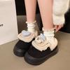 Women's Cartoon Large Size Soft Sole Winter Warm Fur One Snow Boots Padded Lined Ankle Boots Anti-slip Hiking Casual Sports Cotton Boots