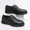 Derby Shoe Men PU Microfiber Leather Lace Up Anti-skid Fashion Comfortable Anti-skid Business Formal Banquet Shoes
