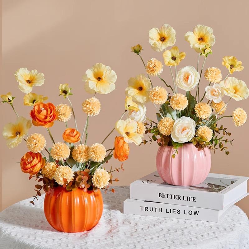 Fake flower simulation flower decoration dried flower bouquet home living room ornament floral