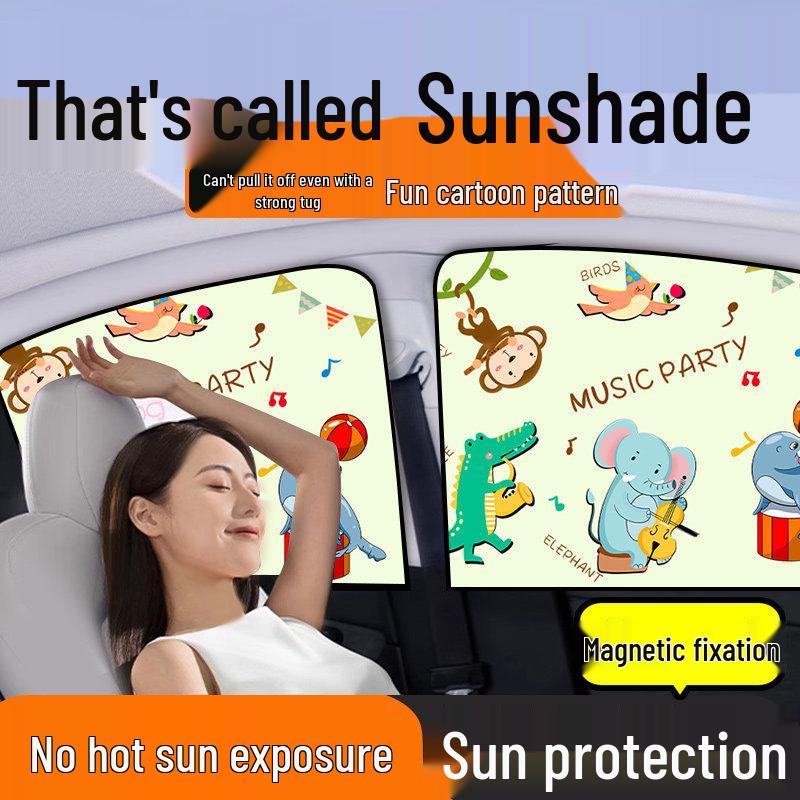Sedan Window Sunshade - Heat Insulation & Privacy Curtain for Car Interior