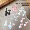 Magnetic Nail Art Practice Stand with Iridescent Chess Piece Design