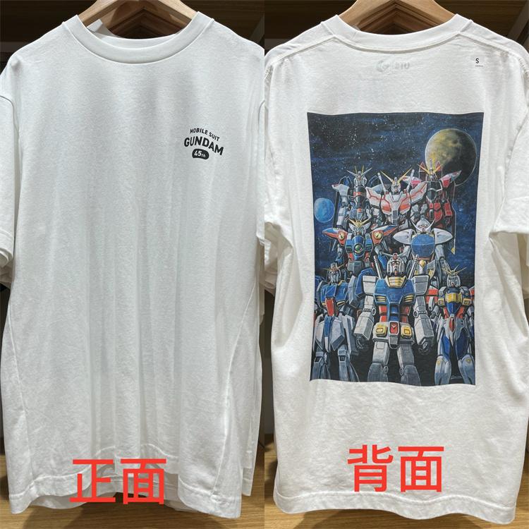 2025 Nové japonské tričko Gundam Bavlna Vintage Krátký rukáv Vintge Dvourozměrná Animace Krátký rukáv Tričko Oblečení Léto