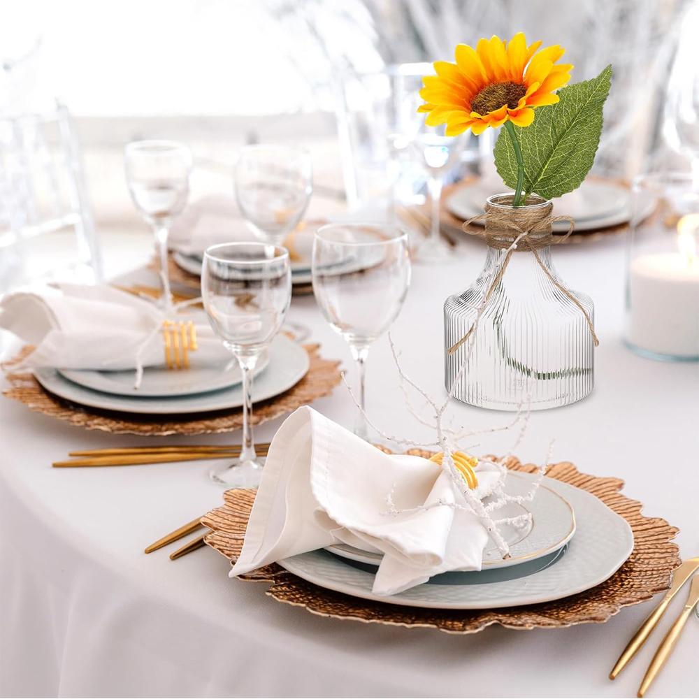 Small Plastic Flower Bud Vases Aesthetic Centerpieces Decorative Cylinder Vase Bulk for Wedding Home Table Decorations Flower