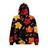 Damen Kapuzenpullover mit Blätterprint und Tasche für Haustiere für Freizeitkleidung