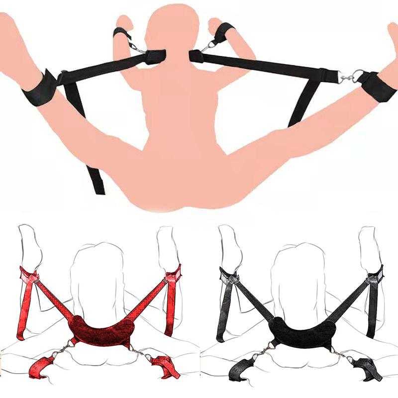 Regulowane kajdanki i wzmacniacz; Mankiety na kostkach zabawki erotyczne dla dorosłych dla kobiet pary ograniczenia kołnierz niewolnik erotyczny zestaw bondage Bdsm gry fetysz
