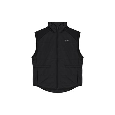 Gilet Femme Noir Uni à Col Montant Zippé avec Logo FB7538-010