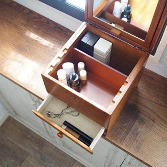 Cosmetic box cosmetic case makeup box makeup storage makeup box wooden cosmetic storage stylish cute mirror celebration gift present gift