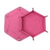 Dices Folding Tray PU Leather Velvets Holder Portable Folding Dices Rolling Tray