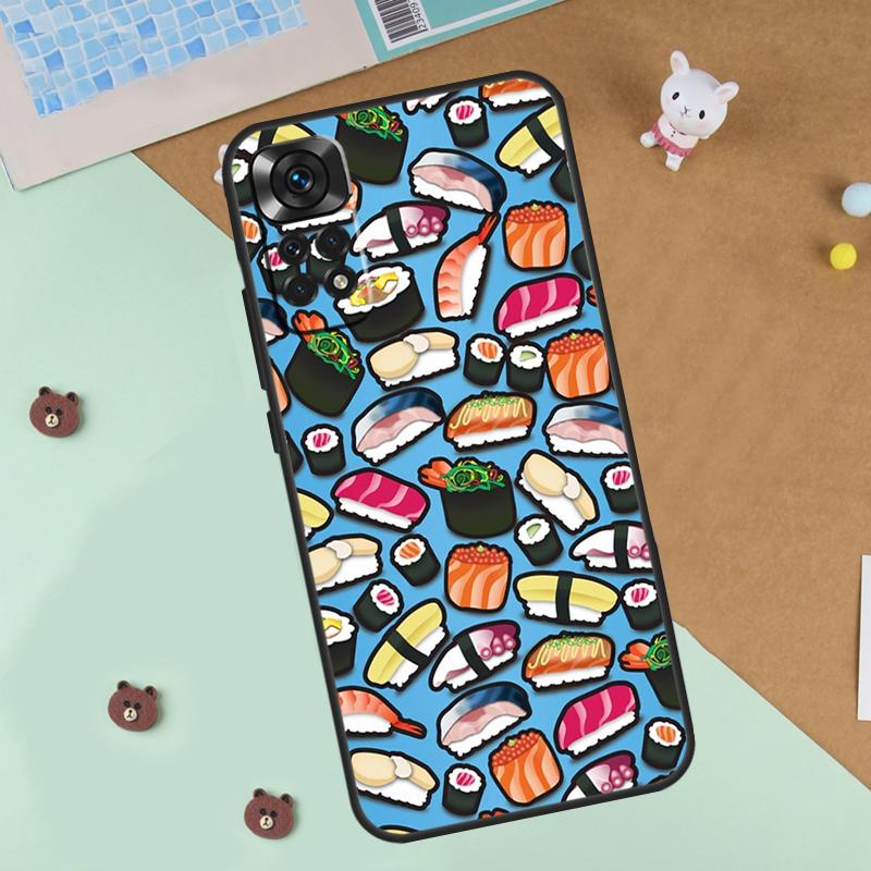 Essen Sushi Hülle Für Xiaomi Redmi Note 13 12 11 9 10 14 Pro 10S 11S 12S Hülle Für Redmi 13C 10C 12C 14C