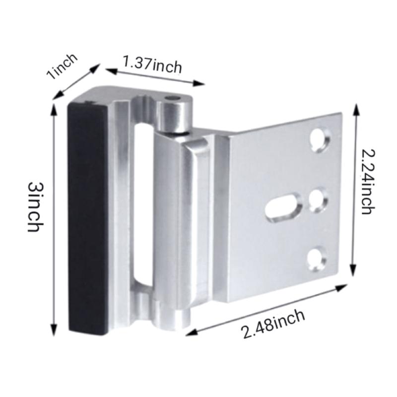 Enhanced Metal Reinforcement Lock for Home Security Defender Security Door Lock Childproof Easy To Install Use Dead Bolt