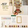 Holiday Decoration Making Sets DIY Jewelry Faux Pearl Art Painting Kit with Frame, Christmas Craft Supplies Set Crystal Gem for Adults, Home Tabletop