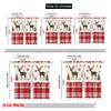 2pcs,2D Plane Printing Pattern Curtains Deer Winter Forest Plaid (3) Durable 100% Polyester Fabric (without Rod) Home Decor for