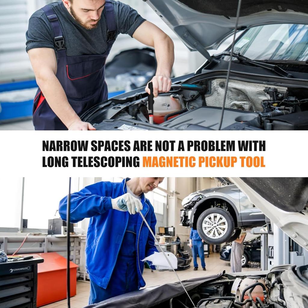 Telescoping Magnetic Pickup Tool Telescopic Strong Magnet Sticks Non-Slip Long Extendable Magnet Pickup Tools Nail Picker Upper