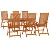 VidaXL Ensemble à Dîner de Jardin 7 pcs Mobilier de Salle à Manger de Patio Table et Chaises de Repas de Terrasse Extérieur 3087336