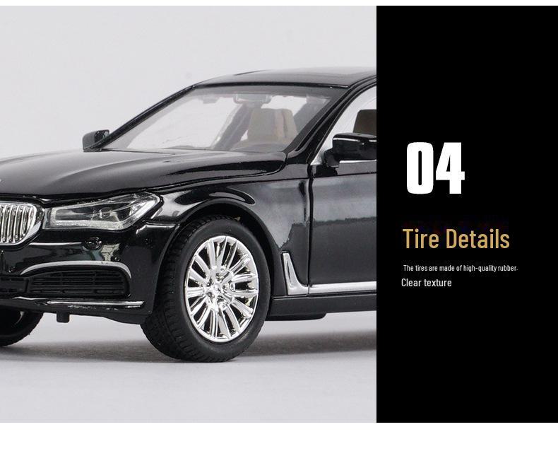 1:24 BMW 760 Extended Six-Door Alloy Model Car with Sound and Light Features