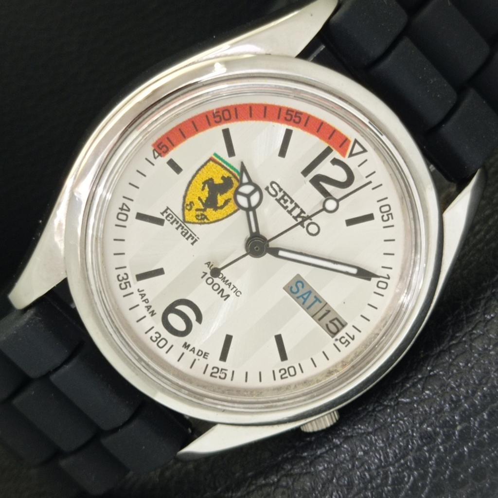 

SEIKO VINTAGE AUTOMATIC 7009A JAPAN MENS FERRARI DIAL WATCH a700529-5 R203-a700529