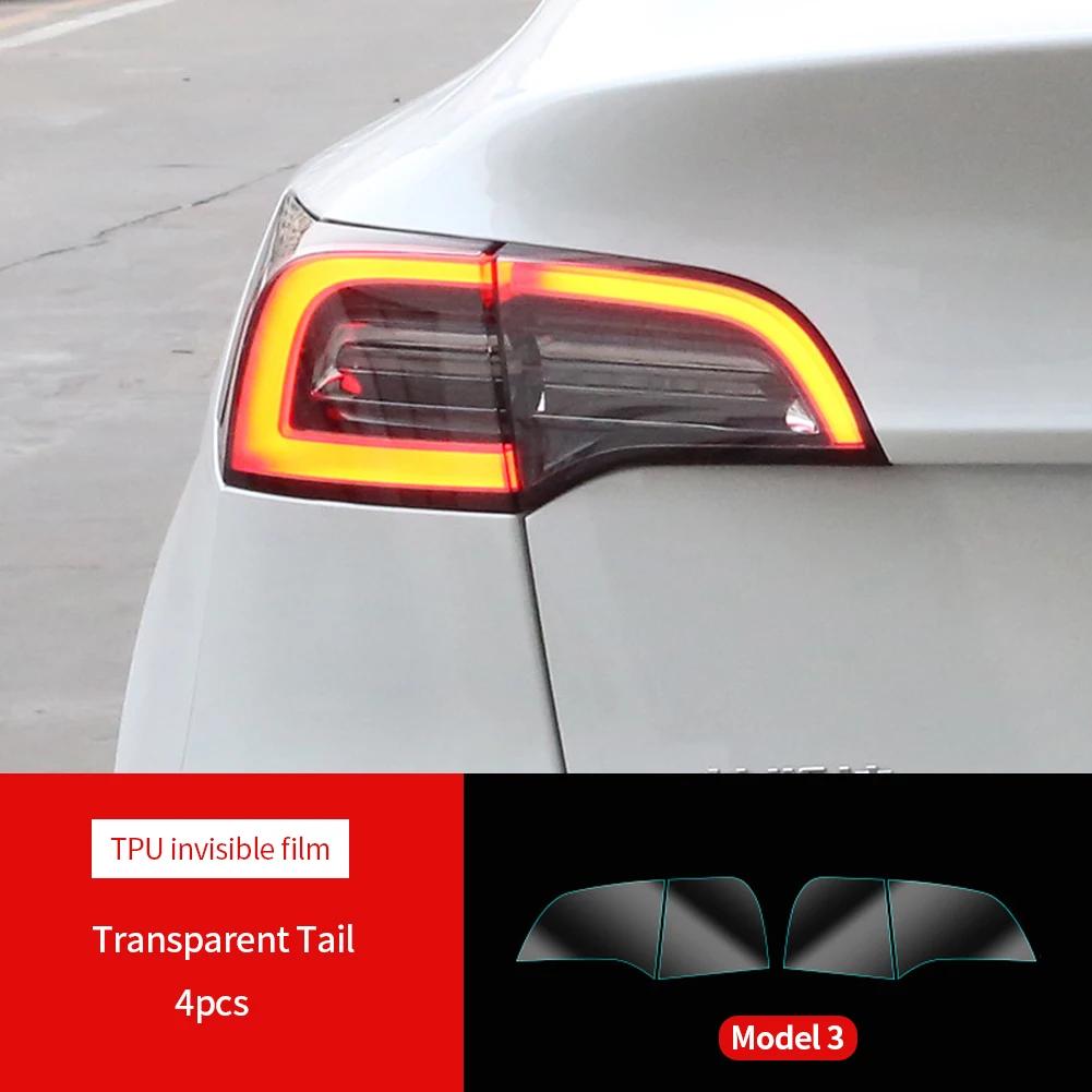 For Tesla Model 3 Y S X TPU Blackened Headlight Taillight Foglight Protective Film Headlight Tail Lamp Color Changing Films