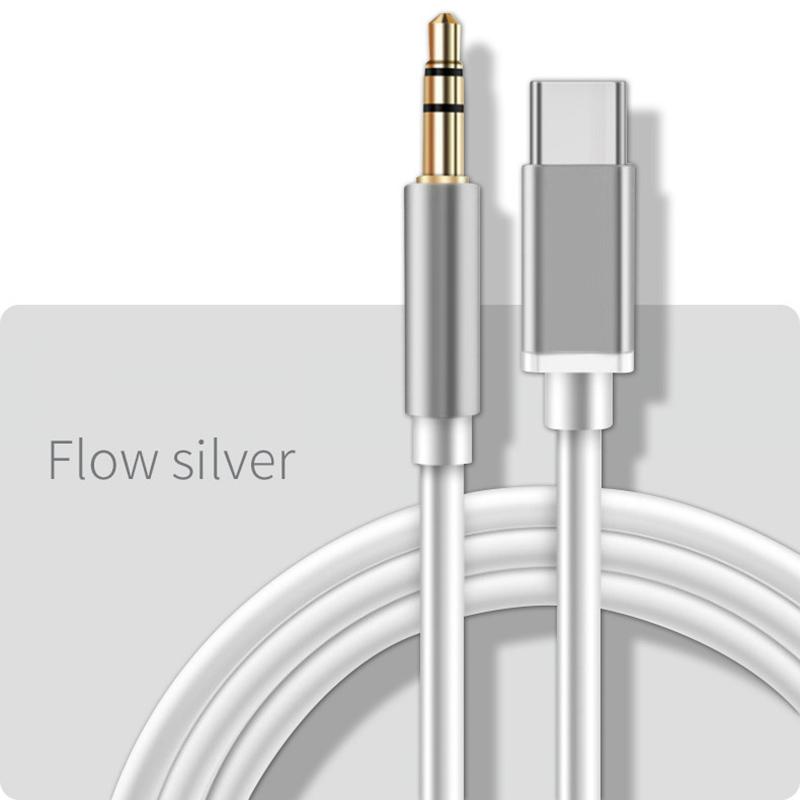

USB C to 3.5MM Aux Audio Cable Converter Car Audio Splitter Type C to Jack Extend Wire for Huawei Xiaomi Phone Earphone Speaker 1m білий