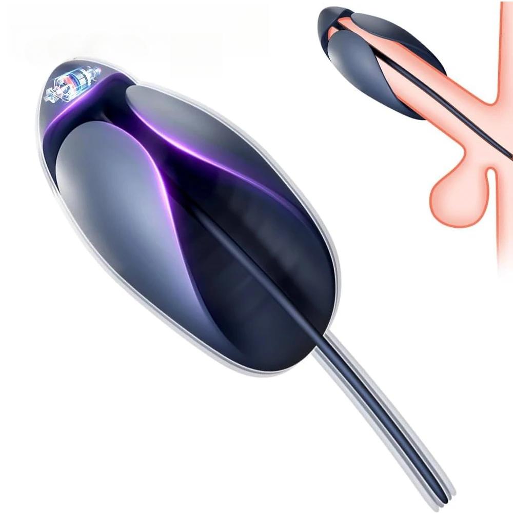 Glans Stimulate Trainer Vibrator Men Penis Delay Exerciser Stimulate Masturbation Massager Vibrating Endurance Trainning Sex Toy
