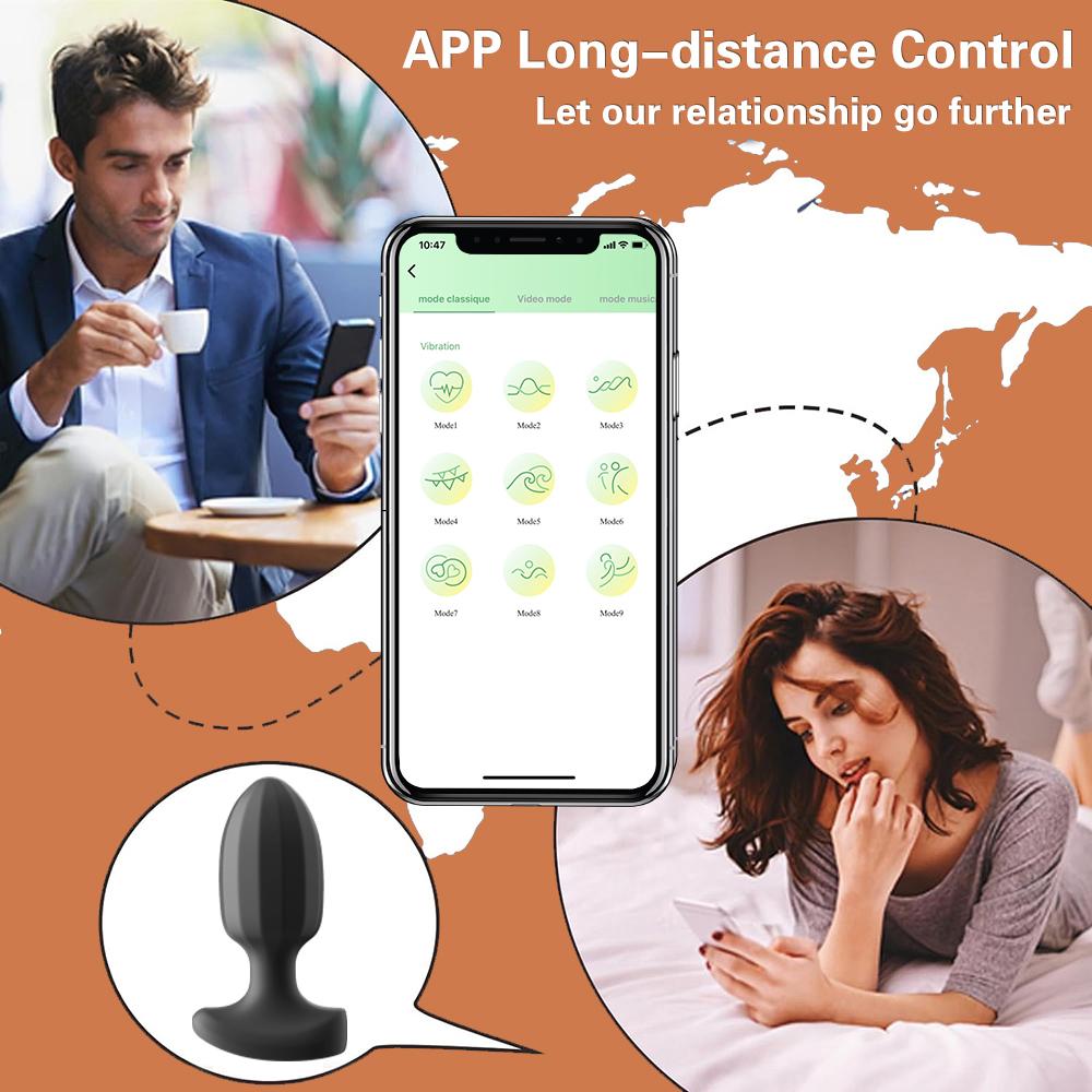 APP Remote Control Anal Vibrator Bluetooth Butt Plug Men Prostate Massager Female Masturbator Adult Sex Toys for Women Men Gay