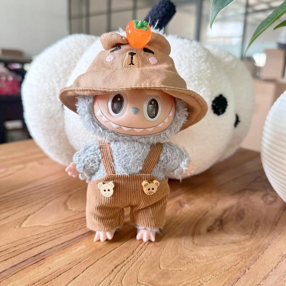 Cute Mini Plush Doll'S Bib Pants 17cm Labubu I II Idol Dolls Sitting Party Clothing Outfit Accessories For Korea Kpop Exo