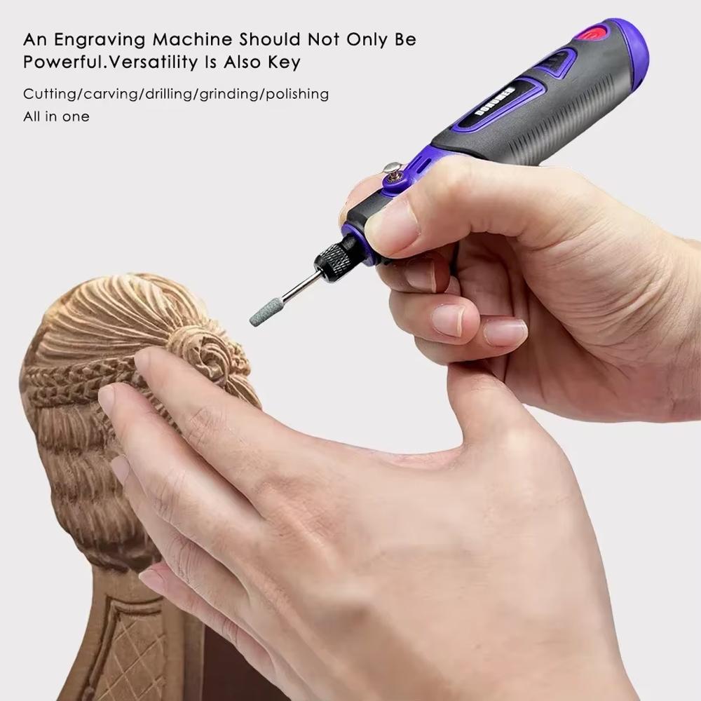 Mini Electric Drill Multifunctional Grinder 3-Speed USB Power Tool with Engraving Pen and Accessories Set Home DIY Rotary Tool