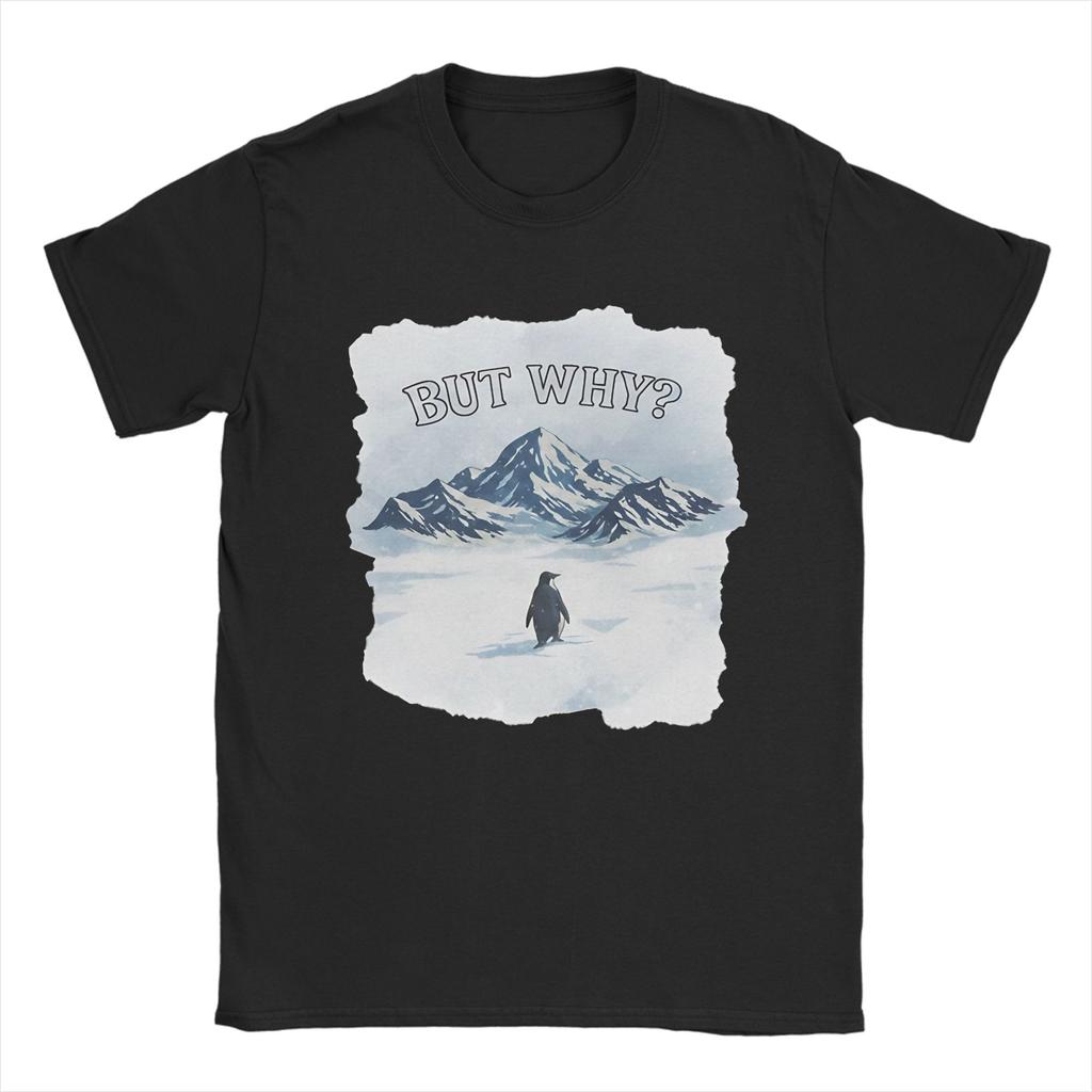 Oversized T Shirt Summer Funny Nihilist Penguin But Why   Hip Hop TShirts  Pure Cotton Tshirt for Unisex Y2K Retro Print Top Tees