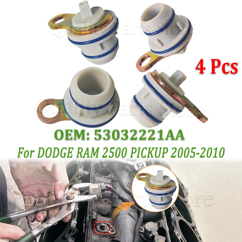 53032221AA Per Chrysler Dodge Jeep Ram Hemi V8 5.7L Non-MDS Tappi di Estensione Accessori Auto 4 Pezzi Tappi Acqua Blocco Motore