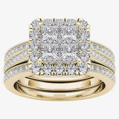 Luxury New Bohemian Set Ring Fashion Ring Women's Engagement Proposal Ring