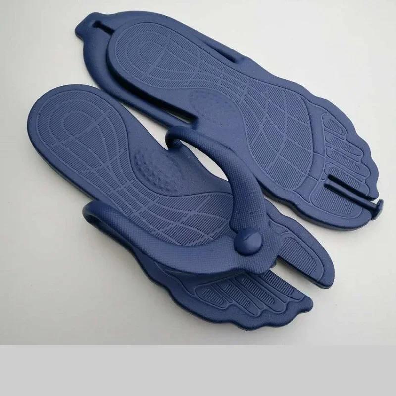 Ladies Slippers Travel Portable Folding Hotel Bath Slip Resistant Slippers Lovers Beach Outside  Flip Flops Men Slipper Shoe